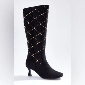 Cato | STUDDED TALL BOOTS BLACK VARIOUS SIZES AVAILABLE